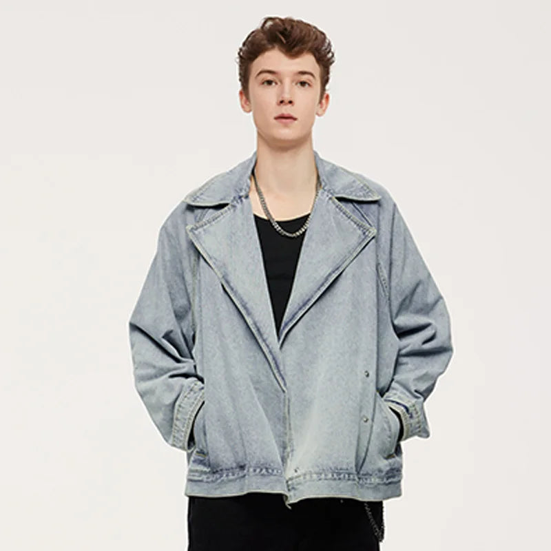 Unisex Vintage Distressed Denim Jacket