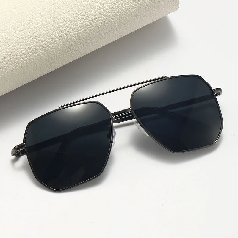 Double Beam Sunglasses - Retro Toad Mirror Driving Eyewear with UV400
