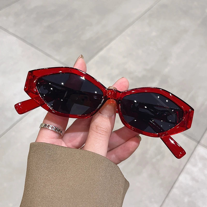 Unisex Small Oval Frame Sunglasses UV400