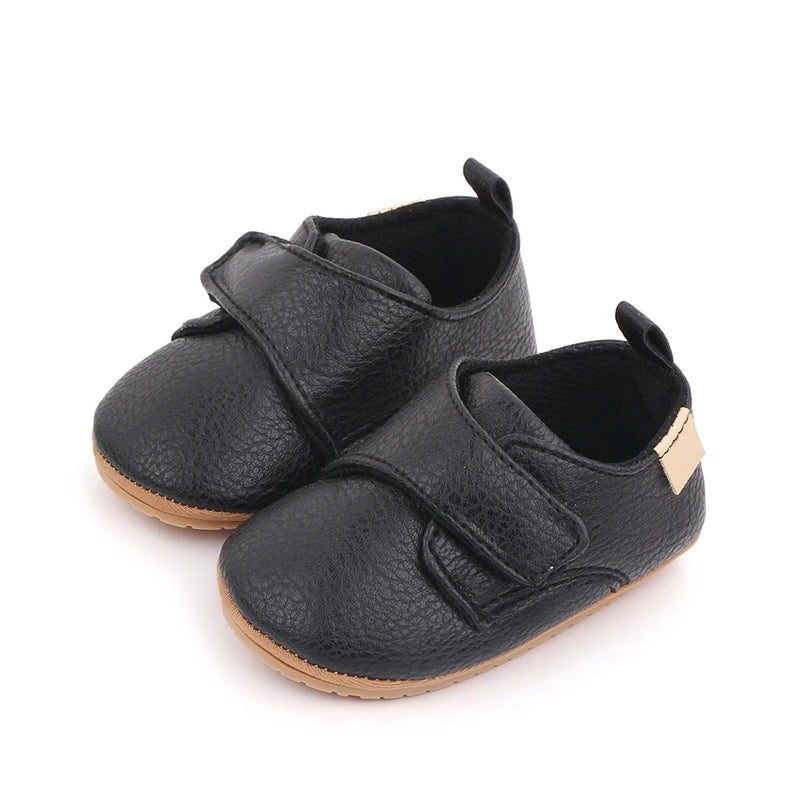 Toddler Baby Boys Girls Causal First Walker Shoes PU Leather Sneakers Soft Sole Cute Baby Flats Shoes
