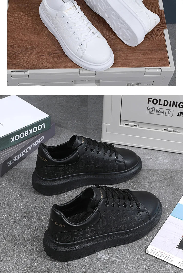 Men's Casual Platform Skateboard Vulcanized Comfortable Outdoor Sneakers