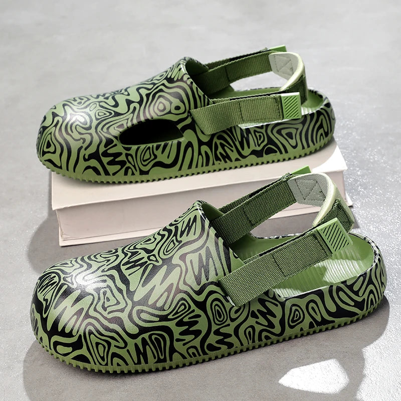 Men's Summer Slippers Outdoor Sandals Design Clogs Beach Slippers Flip Flop Casual Slides