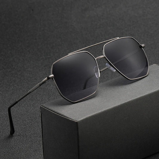 Double Beam Sunglasses - Retro Toad Mirror Driving Eyewear with UV400