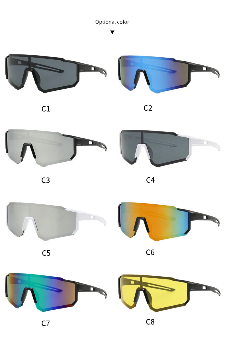 3 Pack Classic Outdoor Sport Sunglasses - Large Frame Unisex Integrated Goggles