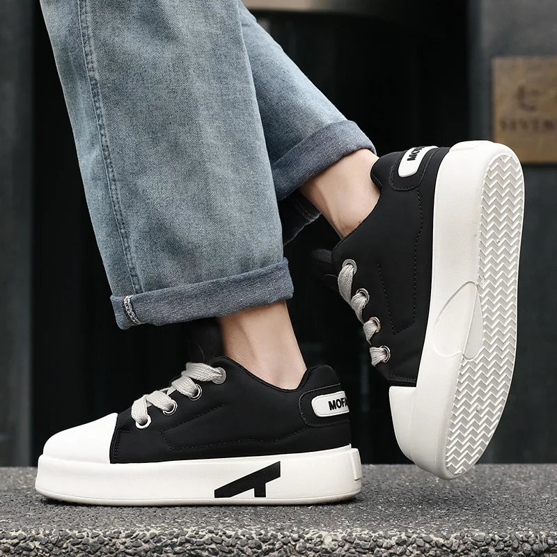 Autumn Men Casual Sneakers Trend Platform Street Style Lace Up Vulcanized Sneakers