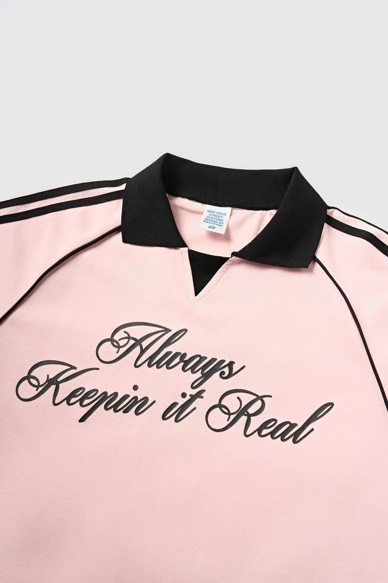 Unisex Streetwear POLO Trendy Oversized Colourblock Long-sleeved T-Shirt