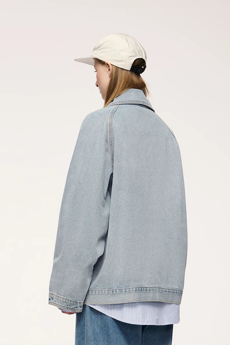 Unisex Vintage Distressed Denim Jacket