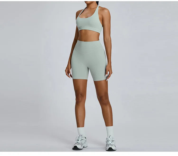 Women's Seamless Buttock Lift Sports Shorts  Running Scrunch Workout Yoga High Waist Gym Shorts