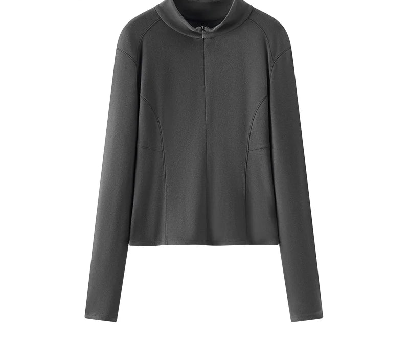 Women's Sporty Colorblock Long Sleeve Thermal Base Shirt - Slim Fit Fleece Winter Top