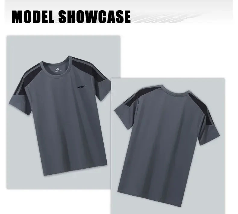 Men's Gym Suit Running Dry Fit Sports Jersey Basketball Breathable Short Sleeve Outdoor Football 2pcs Set