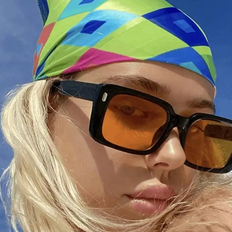 Women's Retro Square Anti UV 400 Sunglasses