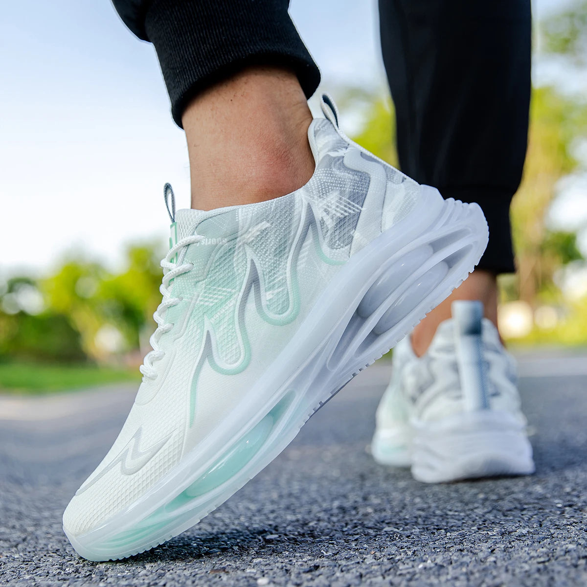 Men's Summer Breathable Sports Light Running Tennis Casual Sneakers Platform Trainers Shoes