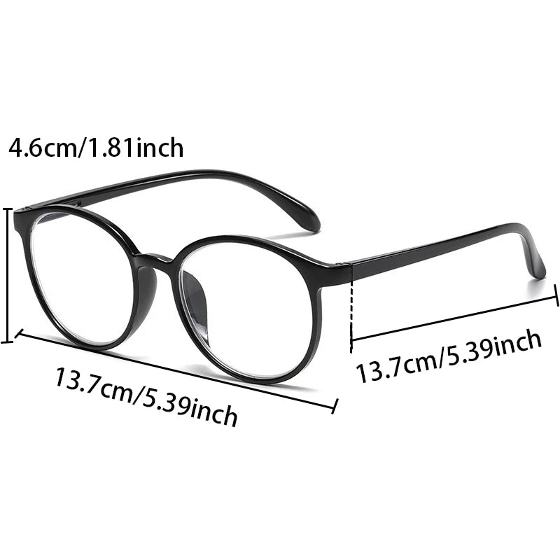 Unisex Vintage Round Transparent Glasses Optical Frames Blue Light Blocking Eyewear