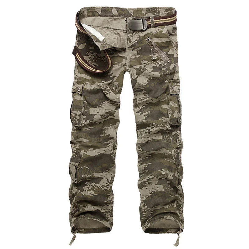 Men's Cargo Pants Camouflage Trousers Military Pants ( No Belt)