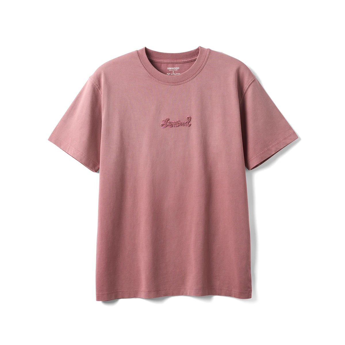 Men's Premium Cotton Vintage T-Shirt - Snow Washed Letter Embroidery Plus Size