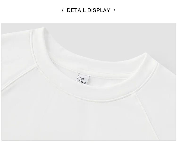 Women's Mid Length Thermal Top - Loose Fit Raglan Sleeve Fleece Lined