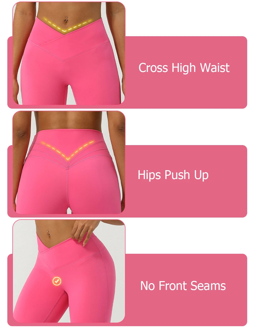Women's Sports Leggings Buttery Soft V-Shaped High Waist Yoga Pants Breathable Quick Dry Running Tights Workout Sportswear