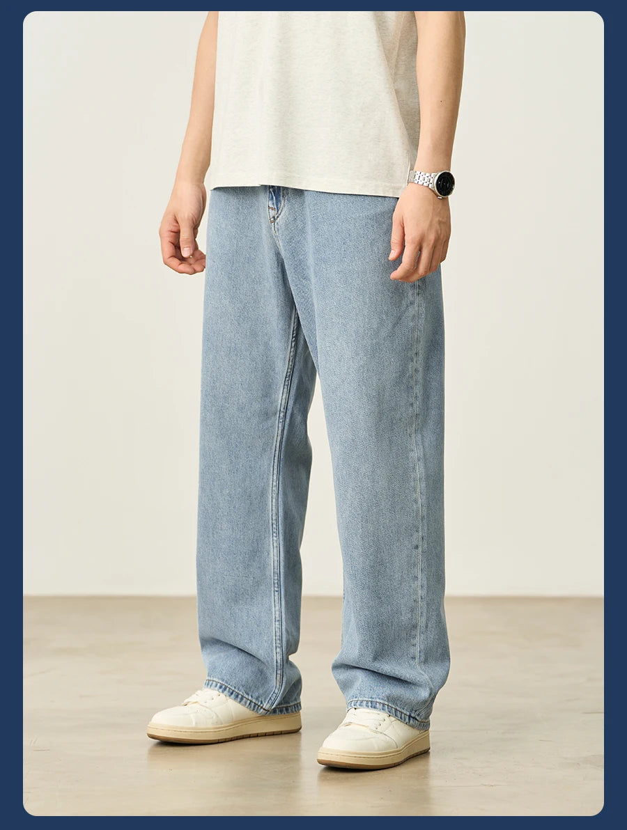 Men's Oversized Baggy Jeans - Soft Comfortable Denim
