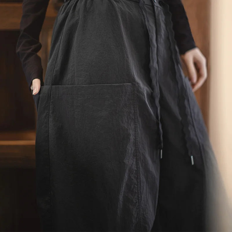 Women's Wide Leg Palazzo Pants - Lightweight Casual Streetwear Trousers
