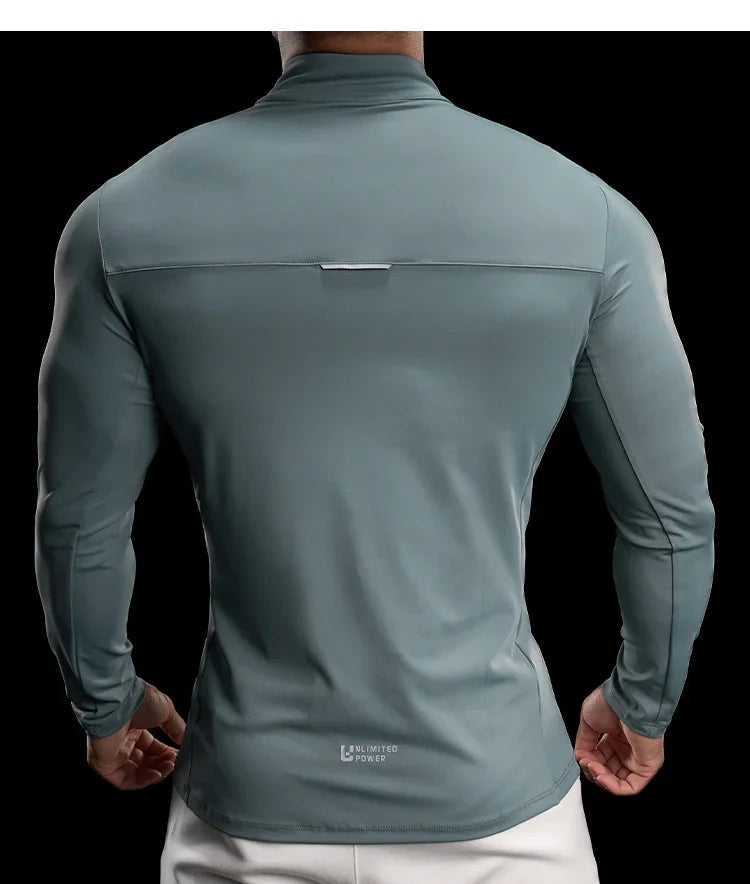Men's Compression Long Sleeve Workout Gym Running Quick Dry Comfort Sports Bodybuilding Training T-Shirt
