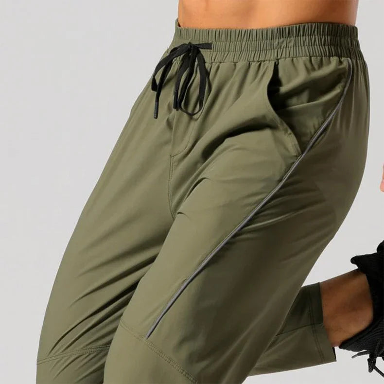 Men's Gym Casual Sweatpants Breathable Quick-Drying Ice Silk Sports Jogging Training Trousers
