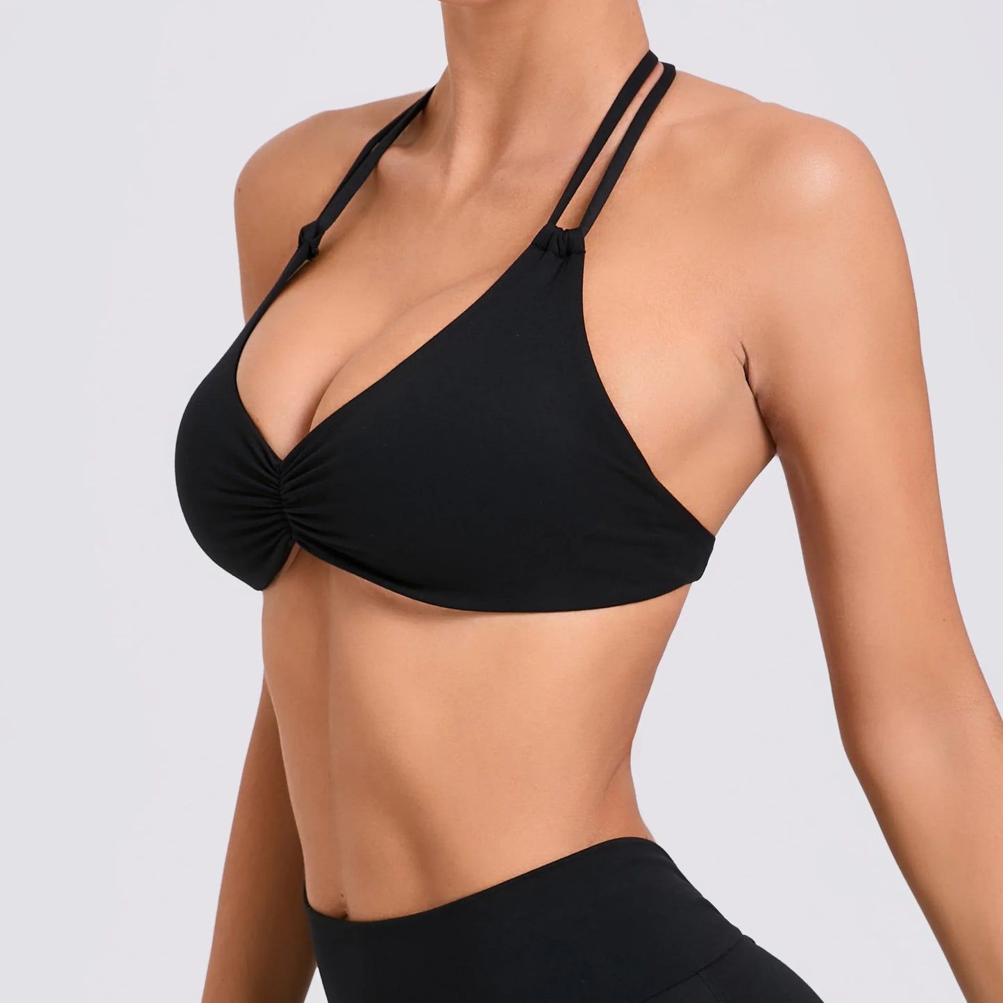 Women's Adjustable Yoga Bra Running Workout Underwear Fitness Push up Quick-Dry Sportswear Gym Top Scrunch Sports Bra