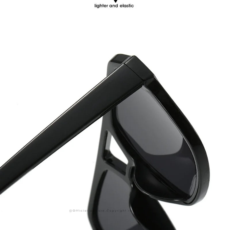 Women's Retro Square Sunglasses - Large Frame UV400 Protection Eyewear