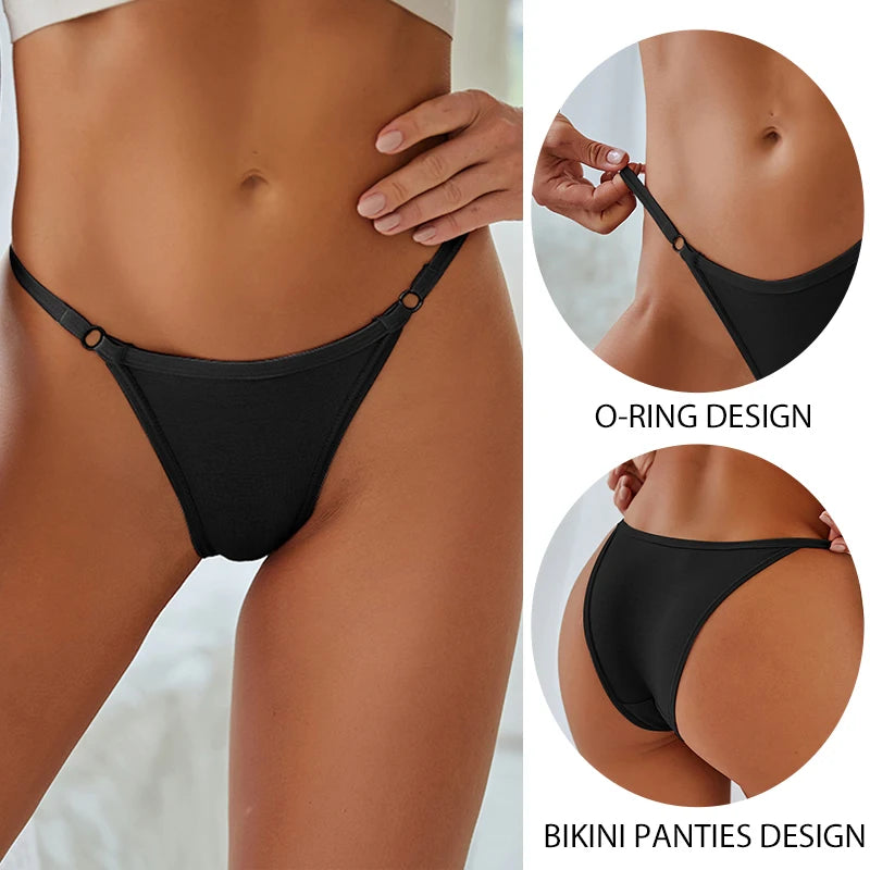 Cotton Bikini Briefs 3-Pack - Low Waist Soft Underwear for Women M-2XL