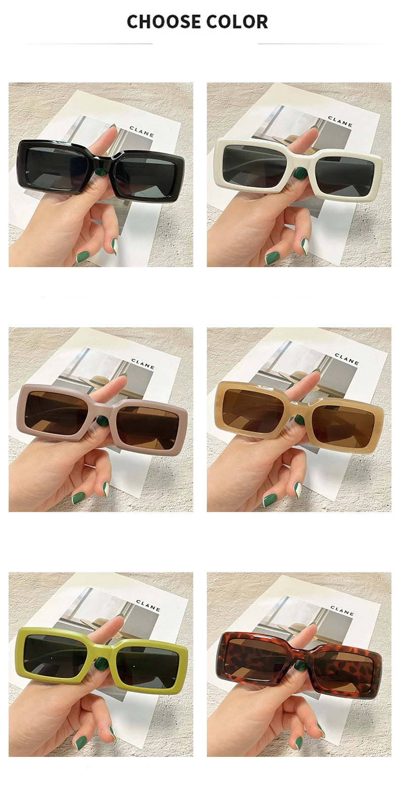 Women's Sunglasses Retro Square Eyewear Anti UV Sunshade Sunglasses UV400