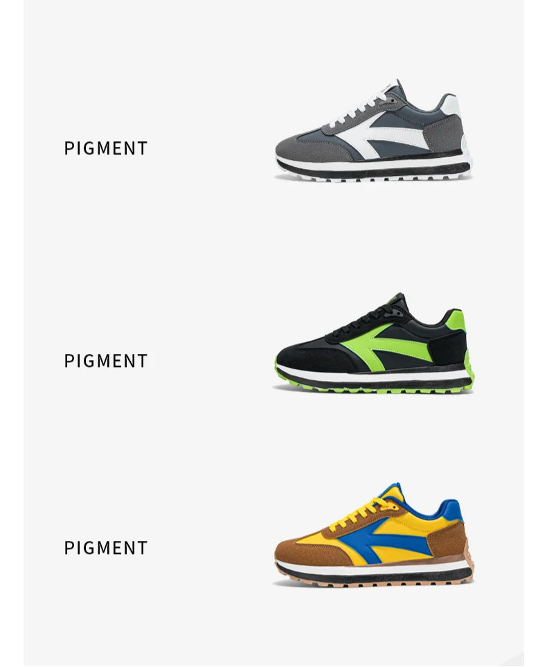 Men's Casual Sneakers Breathable Running Sport Shoes Tennis Sneakers Lace Up Platform Trainers Shoes