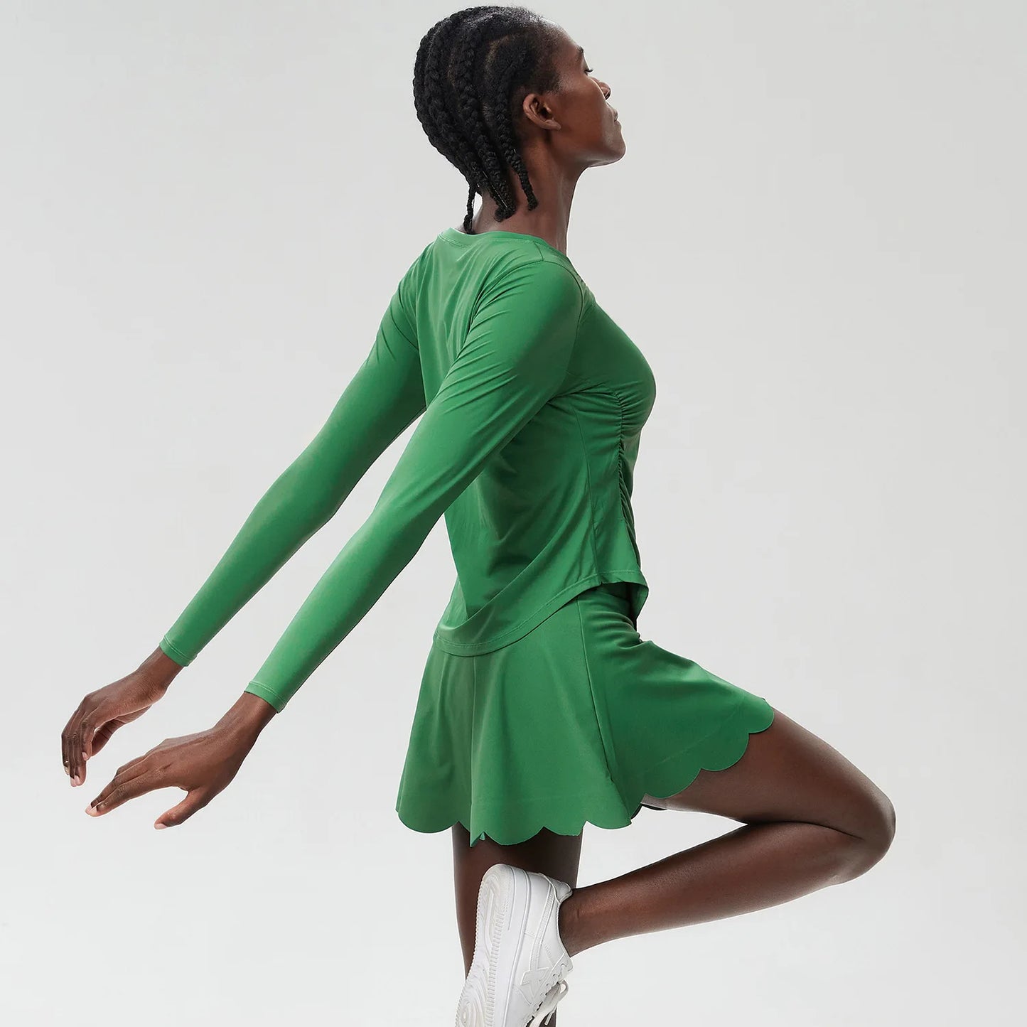 Two-Piece Athletic Set - Breathable Running Suit with Shorts