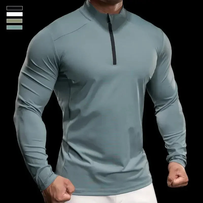 Men's Compression Long Sleeve Workout Gym Running Quick Dry Comfort Sports Bodybuilding Training T-Shirt
