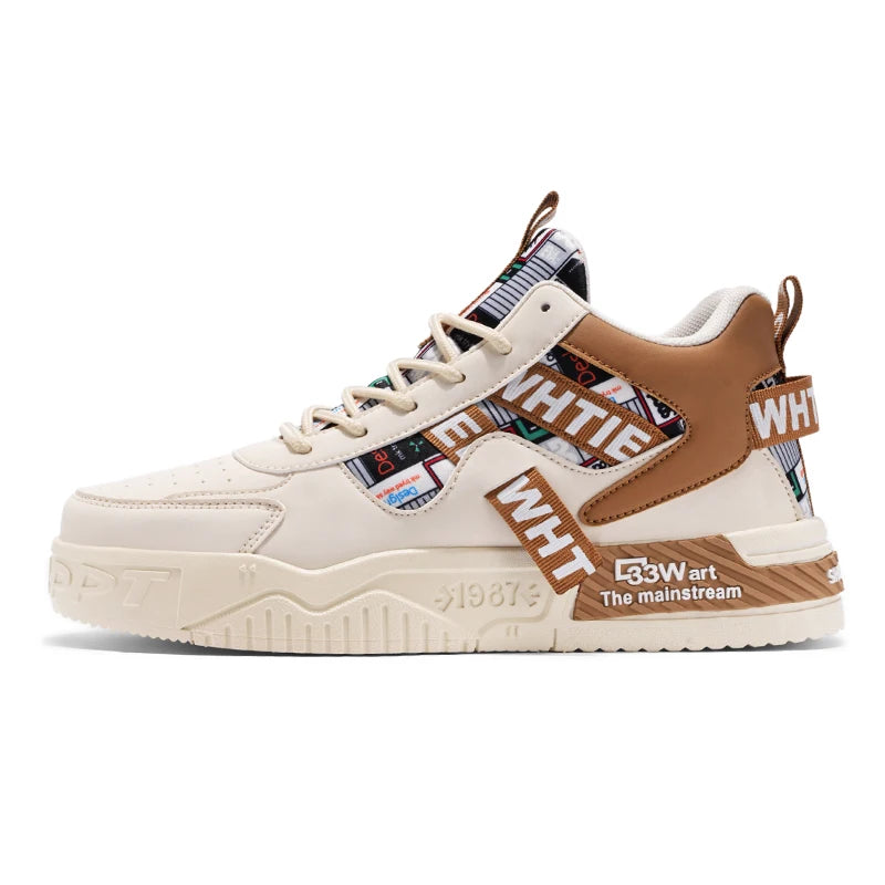 Men's Casual Versatile Sports Lace Up Vulcanized Sneakers