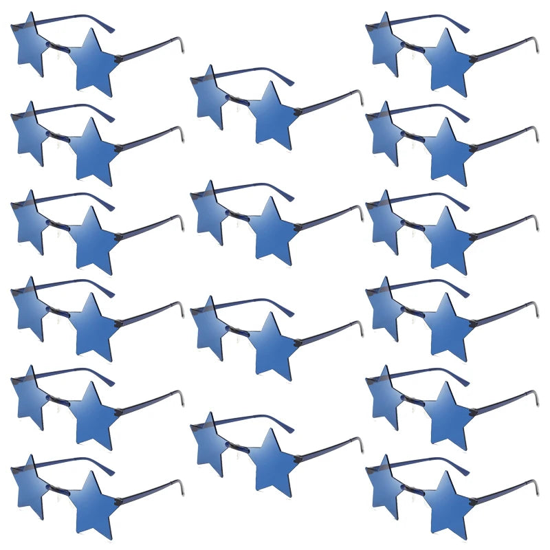 Women's 12/16 Pack Rimless Star Shaped Sunglasses Set