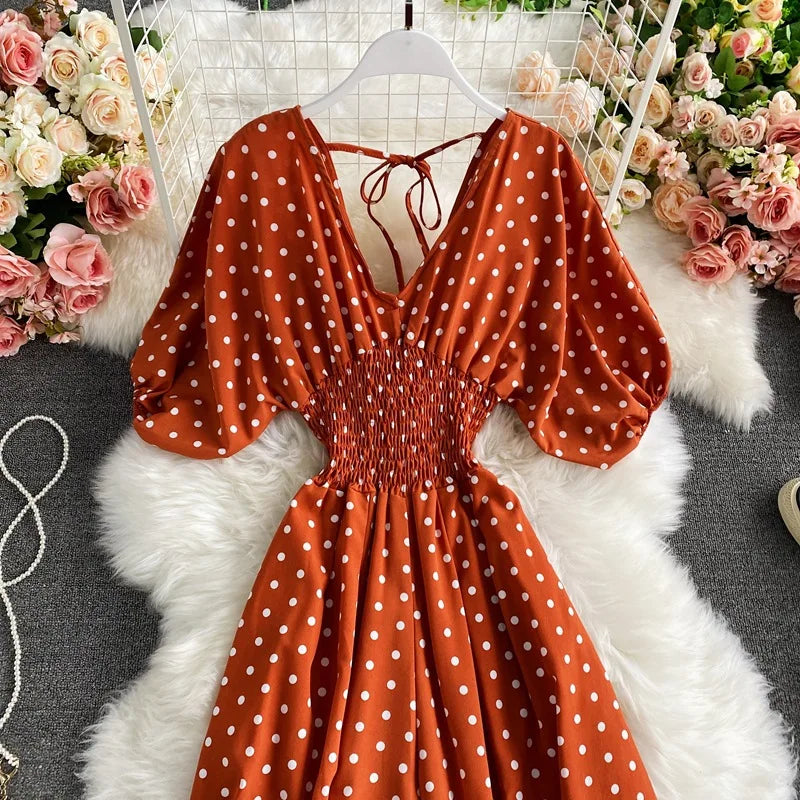 Women's V-Neck Floral Print Jumpsuit - Dolman Sleeves Wide Leg Trousers