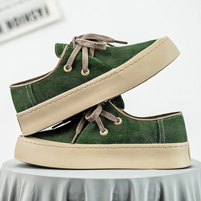 Men's Platform Suede Lace Up Shoes