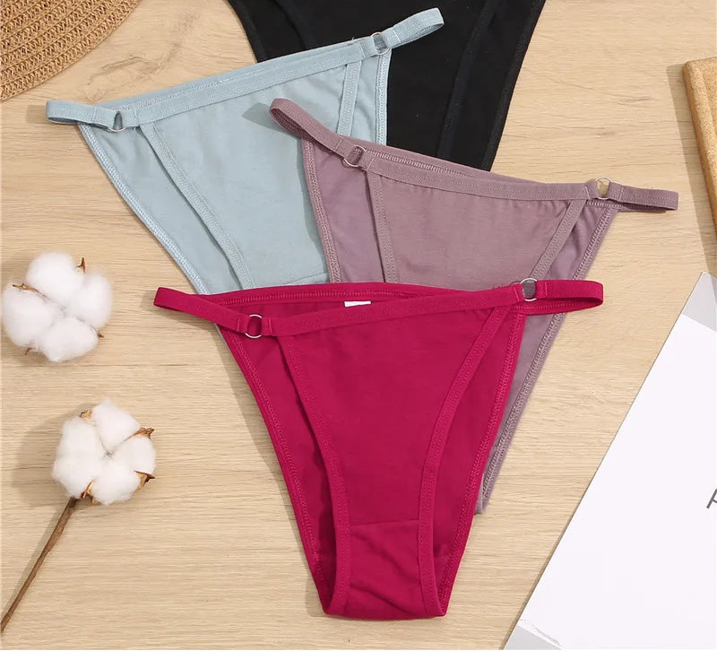 Cotton Brief Panties 3-Pack - Soft Low Waist Underwear for Women