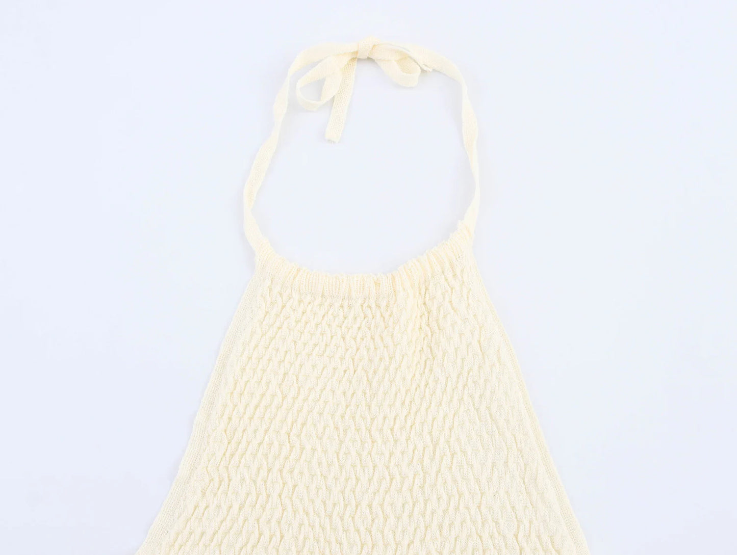 Women's Off Shoulder Halter Vest - Sweet Knitted Sleeveless Summer Top