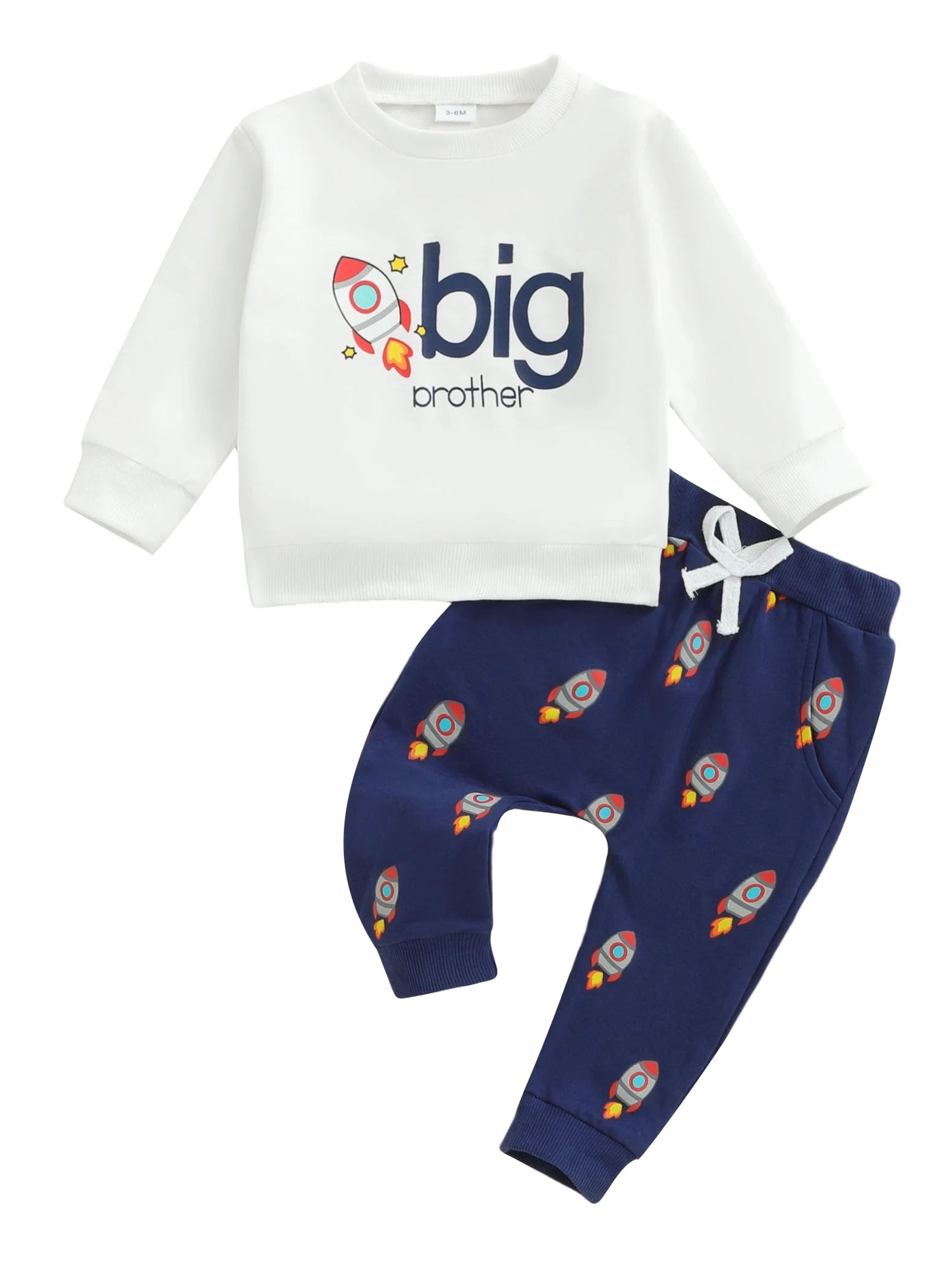 Toddler Boys Cartoon Print Sweatshirt & Pants Set (0-4Y)