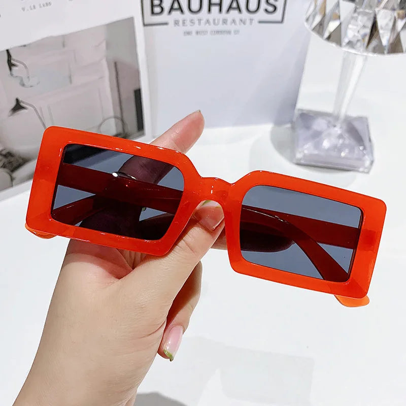 Women's Rectangular Sunglasses - Small Frame Beach Eyewear UV400