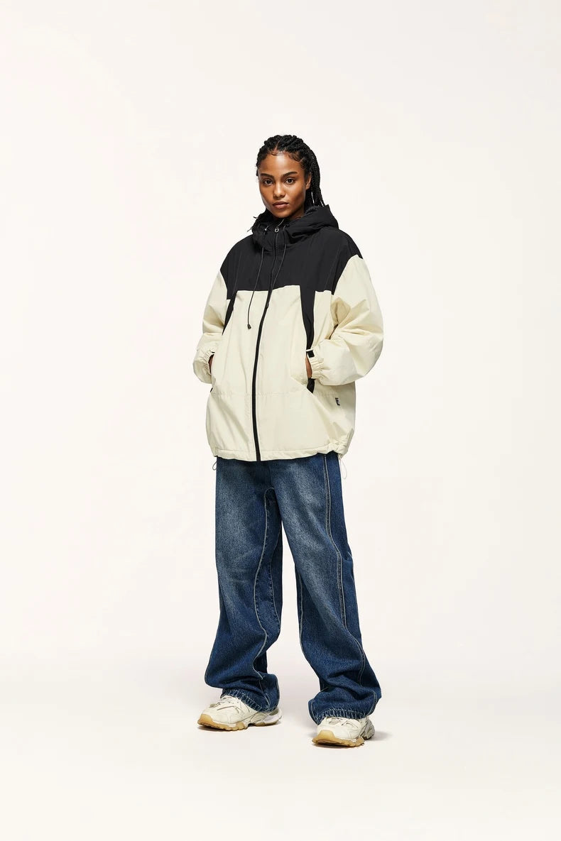 Unisex Winter Arctic Velvet Inner Parkas  High Neck Windproof Cotton Padded Hooded Jacket Outdoor Coat