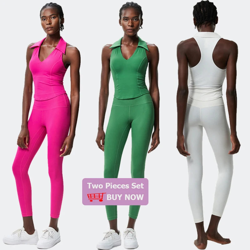 Women's Sleeveless Fitness Yoga Summer Slim Fit V-Neckline Gym Running Top Breathable Quick Dry Sportswear Workout Top