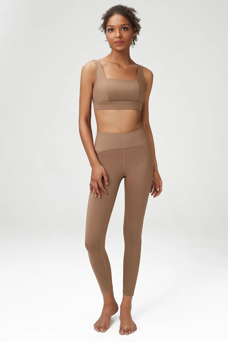 Women's 2 Pieces Fitness Yoga Set - Stretchy Sports Gym Sports Bra and High Waist Workout Leggings