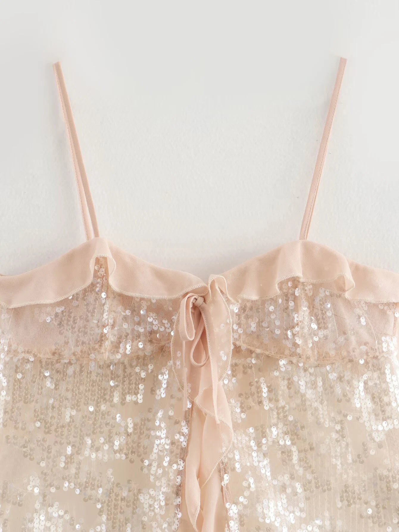 Women's Retro Bow Tie Sequin Short Suspender Vest