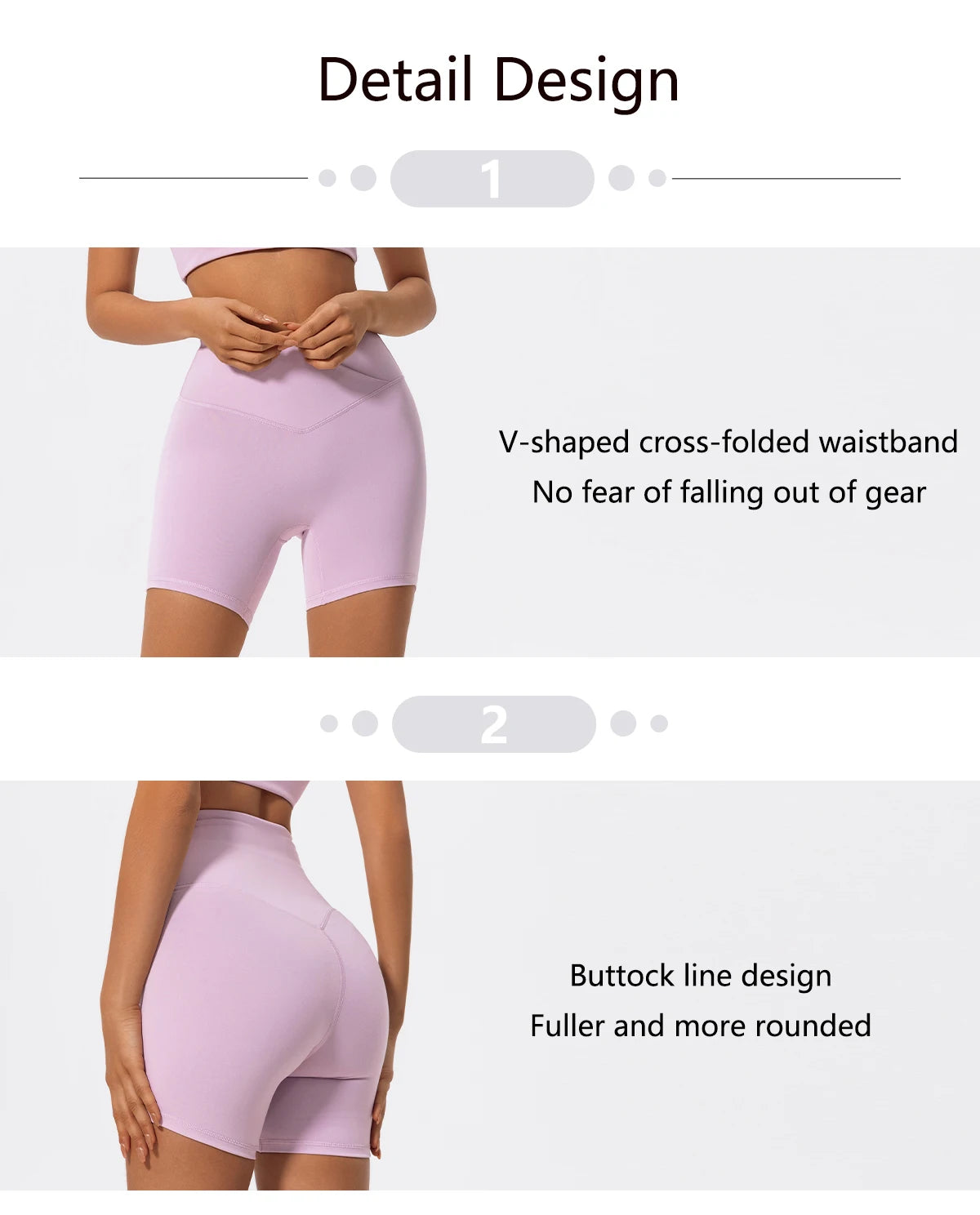 Cross Waist Gym Shorts - High Waist Breathable Cycling Yoga Shorts