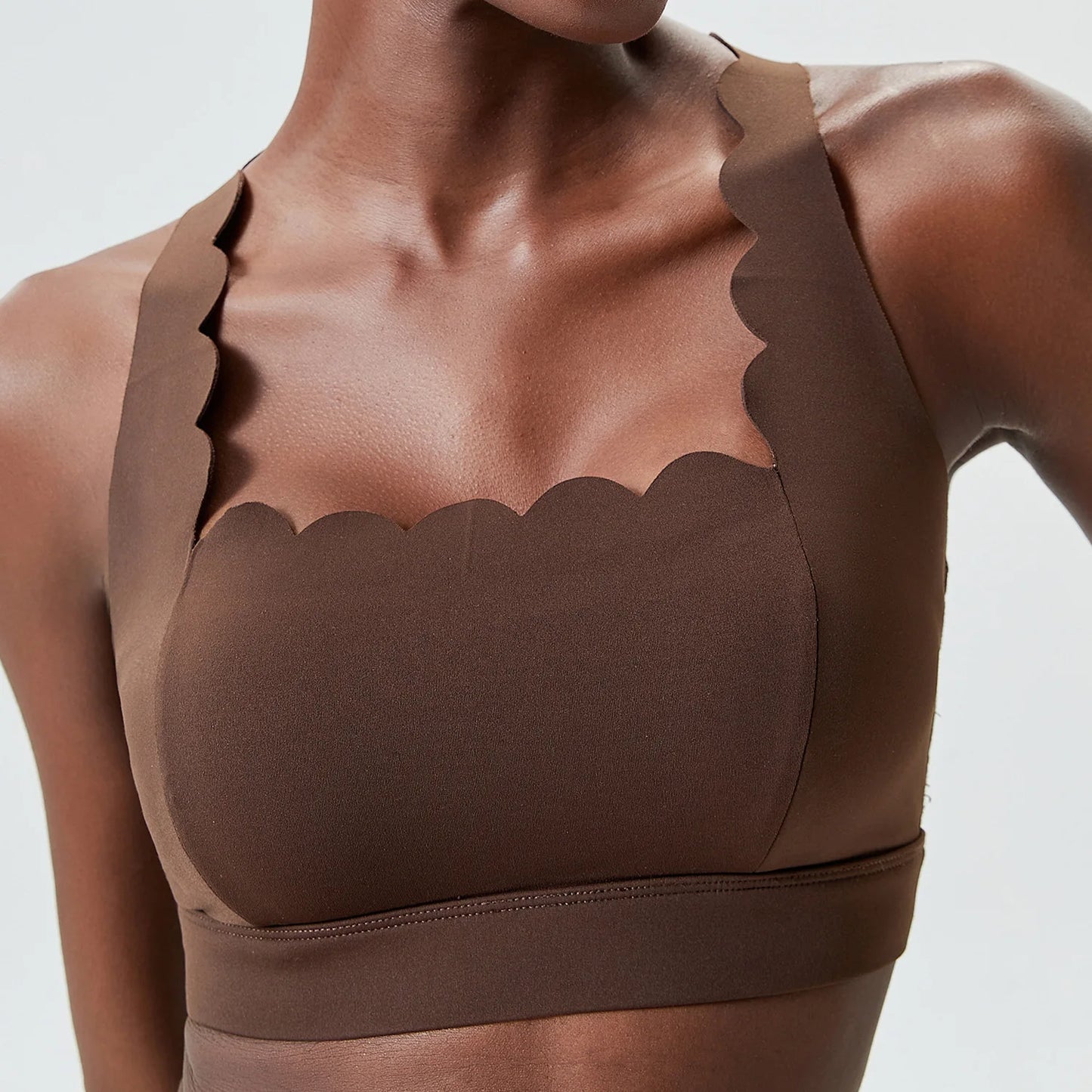 Women's Buttery Soft Fitness Yoga Bra Square Neckline Gym Crop Back Sports Vest