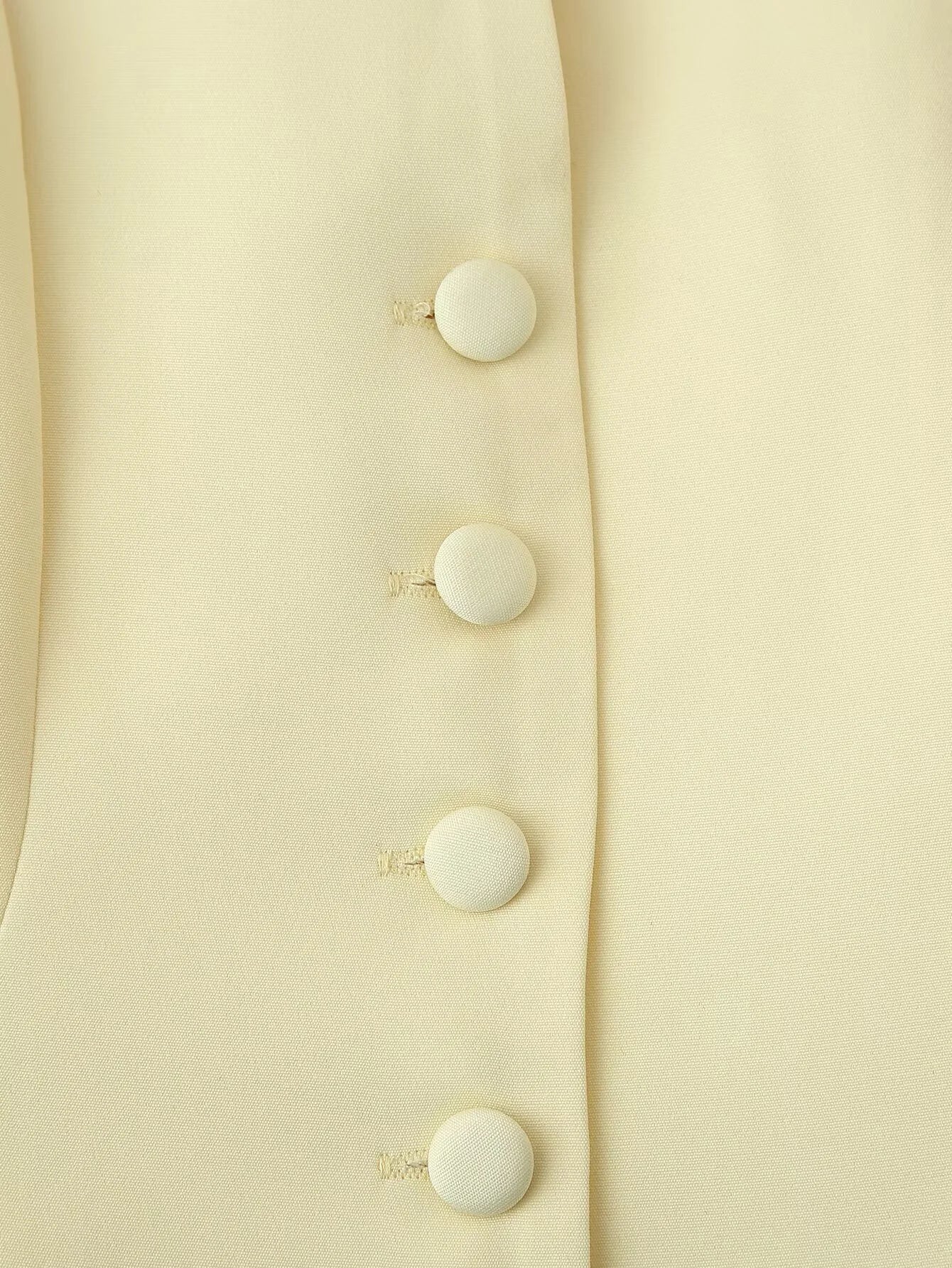 Women's Floral V-Neck Suit Jacket - Waist Cinching Short Sleeve Blazer with Handmade Details