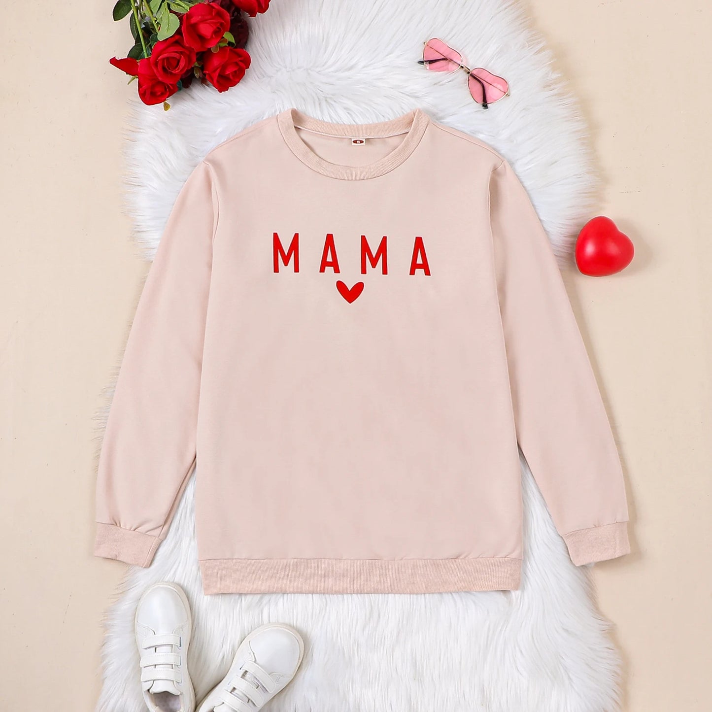 0-5Y Family Matching Sweatshirt Letters Print Long Sleeve Fall Pullover Hoodie Romper/T-Shirt