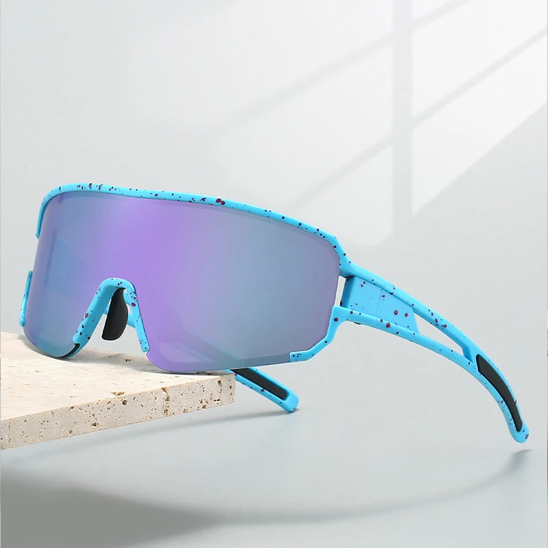 Men's Oversized Sports Goggle Punk Mirror Outdoor Fishing Sunglasses Trendy Windproof Anti-UV Cycling Shades