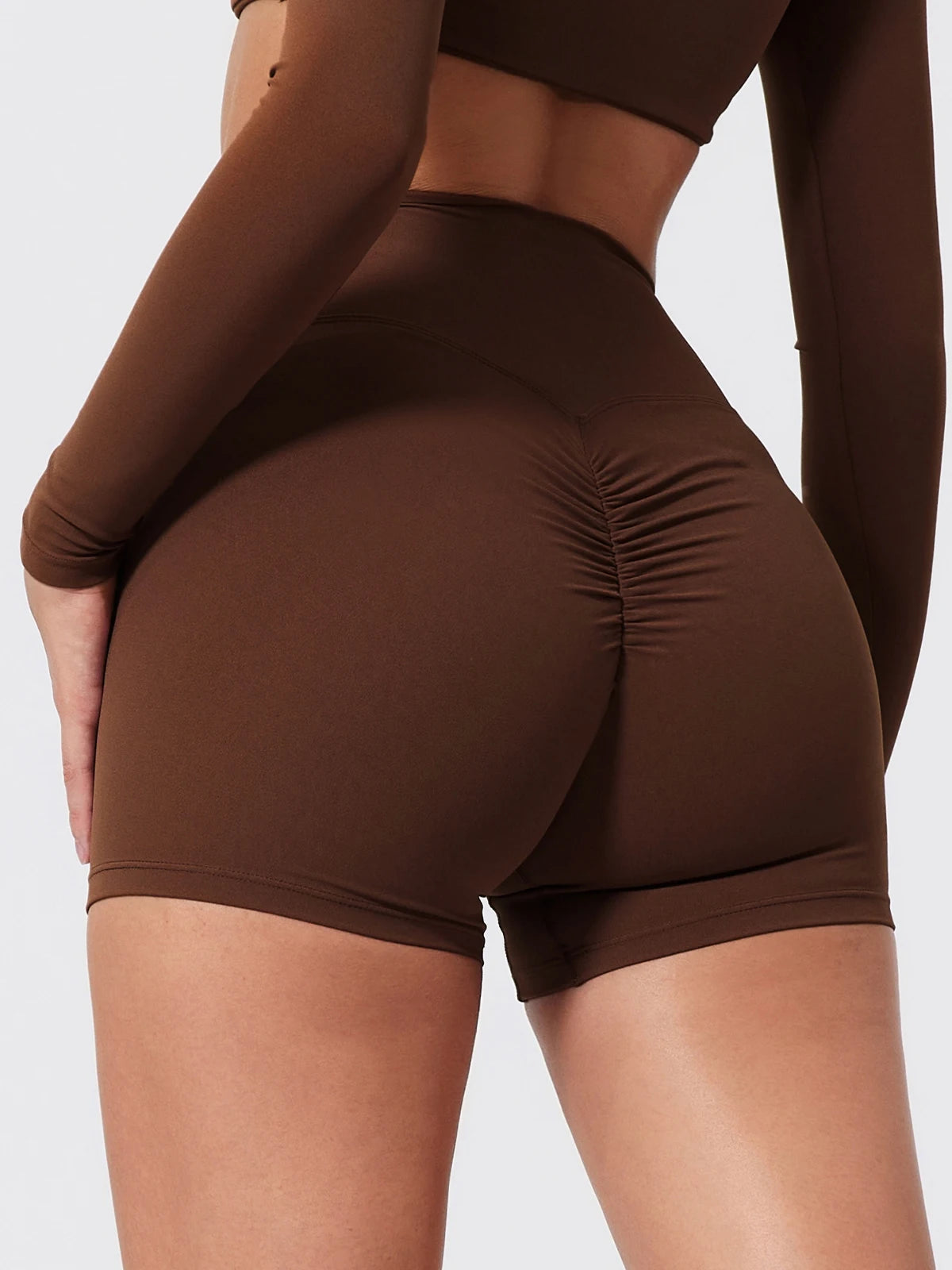 Women's Elastic Scrunch Yoga Push Up Gym Leggings Cycling Workout Short Quick-Dry High Waist Sports Shorts